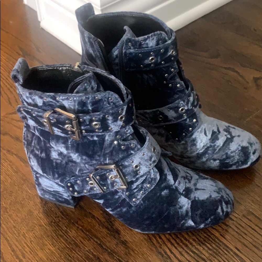 Rebecca Minkoff Blue Velvet Booties